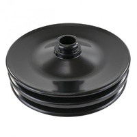Pulley GM/Ford Power Steering Pump Dual Groove Black Steel 3/4" Shaft