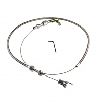 Throttle Cable Assy Kit Fits Carb Engine + some Efi Braided Stainless 29.5" Long