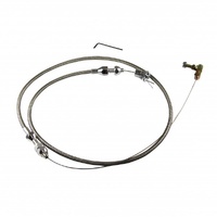 Throttle Cable Assy Kits Fit Carb Engine + some Efi Braided Stainless 36" Long