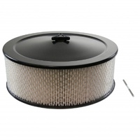 Black Air Filter Cleaner 14" x 5" Holley or Holden Quadrajet Base Paper Element