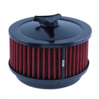 Black Air Cleaner 6-3/8" Wide x 3" Tall 5-1/8" Holley Edelbrock Red Element