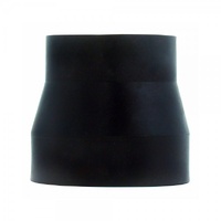 SINGLE Black Silicone Car Engine Hose Pipe Reducer 3 inch to 2.5 inch