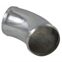 Intake Pipe Intercooler 3" (76mm) OD 45 Degree Polished Alloy Pipe 6" (150mm)