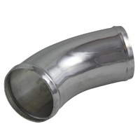 Intake Pipe Intercooler 3" (76mm) OD 60 Degree Polished Alloy Pipe 7" (180mm)
