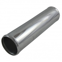 Intake Pipe Intercooler 3" (76mm) OD Straight Polished Alloy Pipe 12" (300mm)