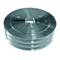 Pulley Crankshaft Triple Groove Swp Polished Alloy Small Block Chevrolet 265-400