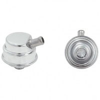 Valve Cover Oil Breather Cap Push In 1"(25mm) Neck Mopar Style Chromed Steel