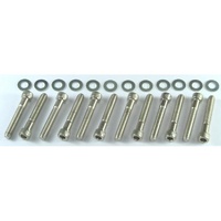 Bolt Kit Intake Ford Windsor 289-302-351 Chrome Socket Head