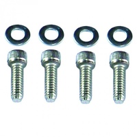 Valve Cover Bolts Chrome Socket Head 1" x 1/4"-20 + Stainless Washers Set 4