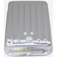 Transmission Pan Ford C4 Deep 4" Depth Chrome Steel Finned Case Fill