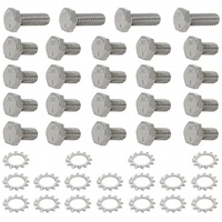 Oil Pan Bolt Kit Chevrolet Sm Block 265-400 Chrome Hex Head with Washers