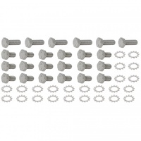Oil Pan Bolt Kit Ford Cleveland/Windsor Chrome Hex Head with Washers