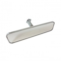 Ball Milled Aluminum Interior Windshield Rear View Mirror – Polished