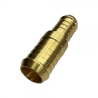 Brass Straight Reducing Joiner 5/8" (15.9mm) to 3/4" (19.1mm) Hose Tube Ends
