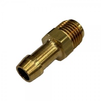Brass Inv Male Tail 5/16" Hose to 7/16" - 24 UNF Thread suit 1/4" Tube