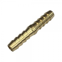 Brass Straight Male Joiner 1/4" (6.3mm) Barbed Hose Tube Ends