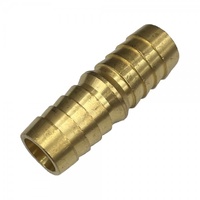 Brass Straight Male Joiner 5/8" (15.9mm) Barbed Hose Tube Ends