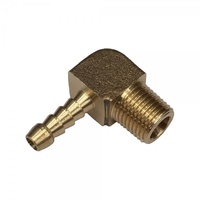 Brass Male Elbow Tail Fitting 1/4" (6.3mm) Hose Tube End to X 1/8" (9.7mm) BSP