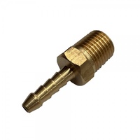 Brass Male Tail Fitting 3/16" (4.8mm) Hose Tube End to 1/4" (13.2mm) BSP Thread