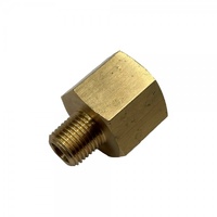 Brass Reducing Hex Adaptor 1/2" (18.6mm) Female to 1/8" (9.7mm) Male BSP Thread