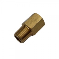 Brass Reducing Hex Adaptor 1/4" (11.4mm) Female to 1/4" (13.2mm) Male BSP Thread
