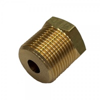 Brass Reducing Hex Bush 3/4" (26.4mm) Male to 1/8" (8.6mm) Female BSP Thread