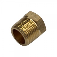 Brass Reducing Hex Bush 3/8" (16.7mm) Male to 1/8" (8.6mm) Female BSP Thread