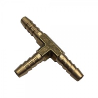 3-Way Brass Tee Piece 3/16" (4.8mm) Barbed Hose Tube Ends