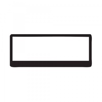 SINGLE Black Polymer Number Plate Frame. Suits a 6 Digit Number Plate