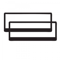 PAIR Black Polymer Number Plate Frames. Suits 6 Digit Number Plates