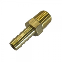 Brass Male Tail Fitting 5/16" (7.9mm) Hose Tube End to 1/4" (13.7mm) Male NPT Thread