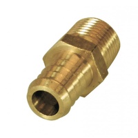 Brass Male Tail Fitting 5/8" (15.9mm) Hose Tube End to 1/2" (21.1mm) Male NPT Thread