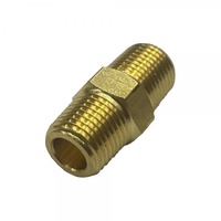 Brass Hex Nipple 1/8" (9.7mm) Male BSP Thread