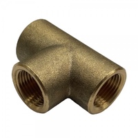Brass Female Tee Piece 3/8" (15mm) Female BSP Thread