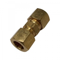 Brass Double Compression Union 1/2" (12.7mm) Hose Tube