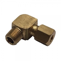 Brass Compression Union Elbow 3/16" (4.8mm) Tube to 1/4" (13.2mm) Male BSP Thread