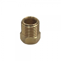 Brass Inverted Flare Nut 1/4" (6.3mm) Hose Tube to 7/16"x24 Male BSP Thread
