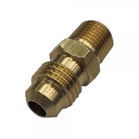 Brass Male Flare Union 1/4" (6.3mm) Hose Tube x 1/8" (9.7mm) Male BSP Thread