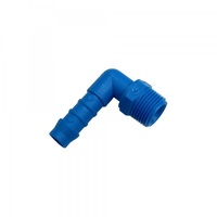 Nylon Plastic Male Elbow Tail Fitting 3/8" (9.5mm) Hose Tube End to X 3/8" (16.7mm) Male BSP Thread
