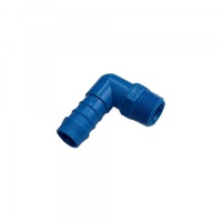 Nylon Plastic Male Elbow Tail Fitting 5/8" (15.9mm) Hose Tube End to 1/2" (21mm) Male BSP Thread
