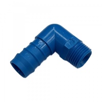Nylon Plastic Male Elbow Tail Fitting 3/4" (19.1mm) Hose Tube End to 1/2" (21mm) Male BSP Thread