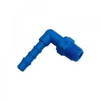 Nylon Plastic Male Elbow Tail Fitting 3/16" (4.8mm) Hose Tube End to X 1/8" (9.7mm) Male BSP Thread