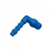 Nylon Plastic Male Elbow Tail Fitting 1/4" (6.3mm) Hose Tube End to 1/8" (9.7mm) Male BSP Thread