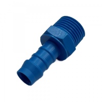 Nylon Plastic Male Tail Fitting 1/2" (12.7mm) Hose Tube End to 1/2" (21mm) Male BSP Thread
