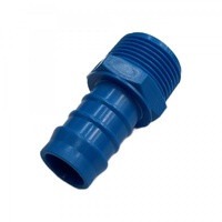 Nylon Plastic Male Tail Fitting 3/4" (19.1mm) Hose Tube End to 1/2" (21mm) Male BSP Thread