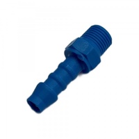 Nylon Plastic Male Tail Fitting 1/4" (6.3mm) Hose Tube End to 1/8" (9.7mm) Male BSP Thread