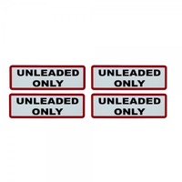 'Unleaded Only' Decal Set - Small