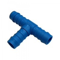 3-Way Nylon Plastic Tee Piece 5/8" (15.9mm) Barbed Hose Tube Ends