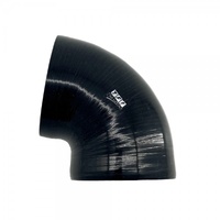 Silicone Hose Black 90 Deg Elbow 100mm (4") ID, 50mm Leg Length
