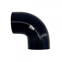 Silicone Hose Black 90 Deg Elbow 76mm (3") ID, 50mm Leg Length
